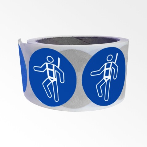 Rouleau de pictos - Harnais de sécurité obligatoire - M018