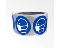 Rouleau de 250 pictos - Masque obligatoire - M016 - ISO 7010