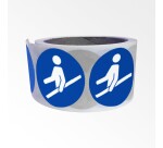 Rouleau de Pictos d'Obligation - Tenir la main courante - M012  - 50 mm