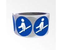 Rouleau de Pictos d'Obligation - Tenir la main courante - M012  - 50 mm