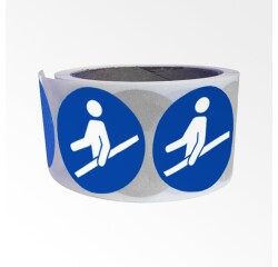 Rouleau de Pictos d'Obligation - Tenir la main courante - M012  - 100 mm