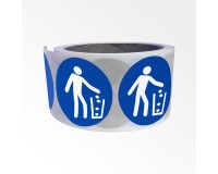 Rouleau de Pictos d'Obligation - Utiliser la poubelle - M030