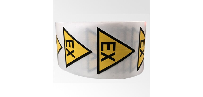 Rouleau de pictos - Danger atmosphère explosive - ATEX - W021  - 25 mm