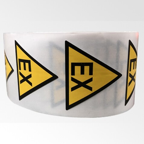 Rouleau de pictos - Danger atmosphère explosive - ATEX - W021  - 25 mm