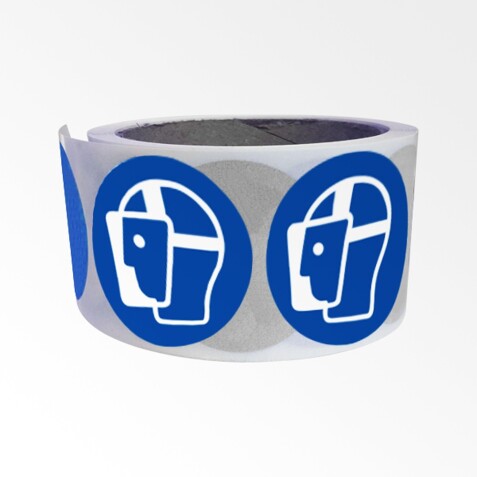 Rouleau de pictos - Visière de protection obligatoire - M013