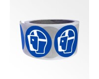 Rouleau de pictos - Visière de protection obligatoire - M013