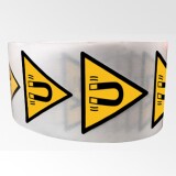 Rouleau de Pictos de Danger - Champ magnétique - W006 - ISO 7010  - 25 mm