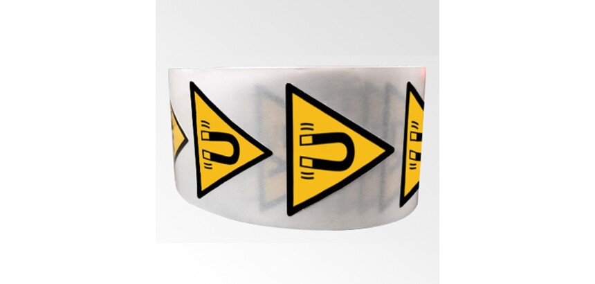 Rouleau de Pictos de Danger - Champ magnétique - W006 - ISO 7010  - 100 mm