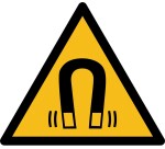 Rouleau de Pictos de Danger - Champ magnétique - W006 - ISO 7010  - 100 mm