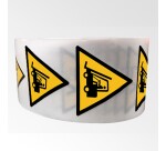 Rouleau de pictos - Danger chariots élévateurs - W014 - ISO 7010  - 25 mm