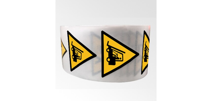 Rouleau de pictos - Danger chariots élévateurs - W014 - ISO 7010  - 50 mm