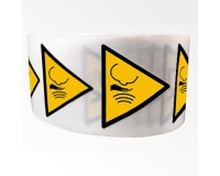 Rouleau de pictos - Danger bruit fort soudain - W038 - ISO 7010  - 25 mm