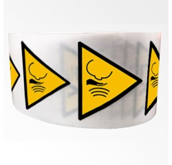 Rouleau de pictos - Danger bruit fort soudain - W038 - ISO 7010  - 50 mm