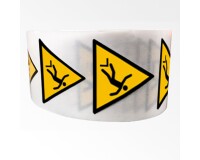 Rouleau de pictos - Chute avec dénivellation - W008 - ISO 7010  - 25 mm