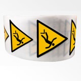 Rouleau de pictos - Chute avec dénivellation - W008 - ISO 7010  - 50 mm