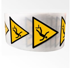 Rouleau de pictos - Chute avec dénivellation - W008 - ISO 7010