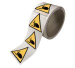 Rouleau de Pictos de Danger - Danger Écrasement des mains - W024