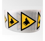 Rouleau de Pictos de Danger - Chien de garde - W013 - ISO 7010  - 25 mm