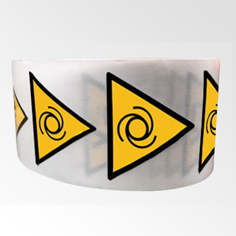 Rouleau de pictos - Danger démarrage automatique - W018  - 50 mm