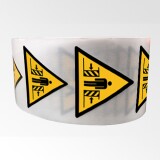 Rouleau de 250 Pictos de Danger - Ecrasement - W019 - ISO 7010  - 25 mm