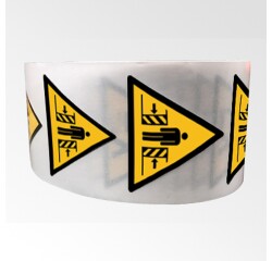 Rouleau de 250 Pictos de Danger - Ecrasement - W019 - ISO 7010