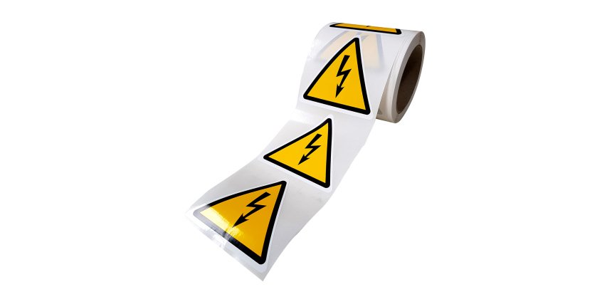 Rouleau de Pictos de Danger - Danger électricité - W012  - 100 mm