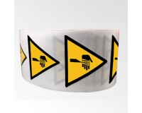 Rouleau de Pictos de Danger - Eléments pointus - W022 - ISO 7010  - 25 mm