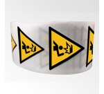 Rouleau de Pictos de Danger - Obstacle en hauteur - W020  - 50 mm