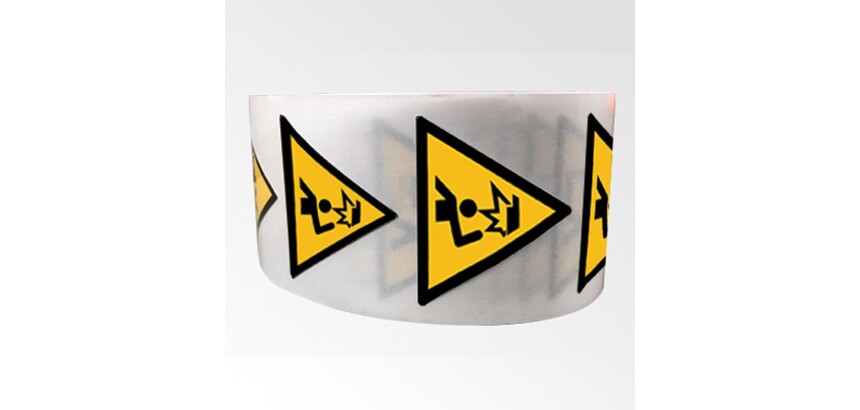 Rouleau de Pictos de Danger - Obstacle en hauteur - W020  - 100 mm