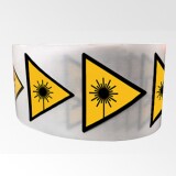 Rouleau de Pictos de Danger - Rayonnement laser - W004  - 25 mm