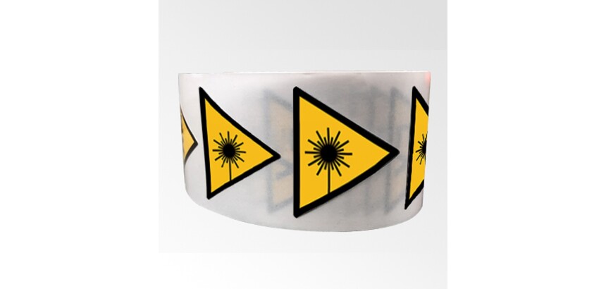 Rouleau de Pictos de Danger - Rayonnement laser - W004  - 25 mm