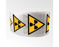 Rouleau pictos - Danger Matières radioactives - W003 - ISO 7010 - 250 ex  - 25 mm