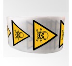 Rouleau de pictos - Danger matières toxiques - W016 - ISO 7010  - 50 mm