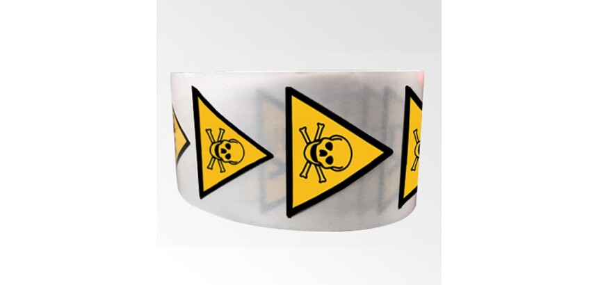 Rouleau de pictos - Danger matières toxiques - W016 - ISO 7010  - 50 mm