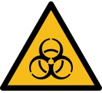 Rouleau de Pictos de Danger - Risque biologique - W009  - 100 mm