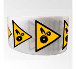 Rouleau pictos - Risque d'écrasement rouleaux dentés - W024