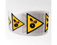 Rouleau pictos - Risque d'écrasement rouleaux dentés - W024  - 50mm