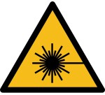 Rouleau de Pictos de Danger - Rayonnement laser - W004  - 100 mm