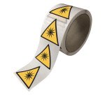 Rouleau de pictos - Danger Rayonnement optique - W027 - ISO 7010