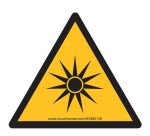 Rouleau de pictos - Danger Rayonnement optique - W027 - ISO 7010