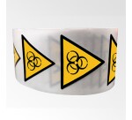 Rouleau de Pictos de Danger - Risque biologique - W009  - 25 mm