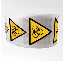 Rouleau de Pictos de Danger - Risque biologique - W009  - 25 mm