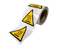 Rouleau de Pictos de Danger - Surface chaude - W010 - ISO 7010  - 25 mm