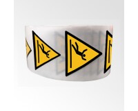Rouleau de pictos - Danger surface glissante - W011 - ISO 7010  - 25 mm