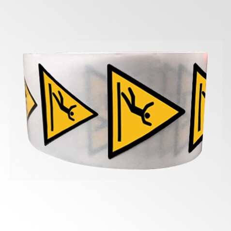 Rouleau de pictos - Danger surface glissante - W011 - ISO 7010  - 50 mm