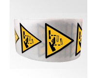 Rouleau de Pictos de Danger - Substance corrosive - W023  - 25 mm