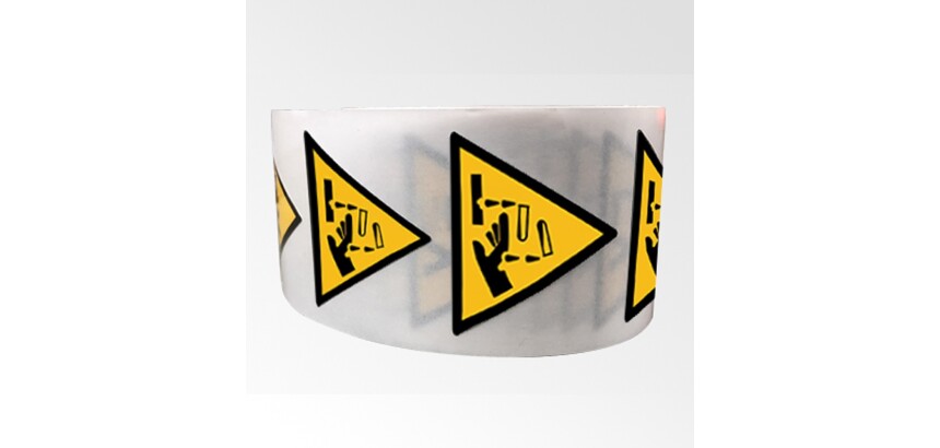 Rouleau de Pictos de Danger - Substance corrosive - W023  - 50 mm