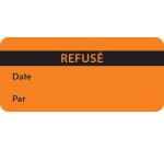 Étiquettes fluo inspection 75×35 mm – rouleau de 500  - Orange