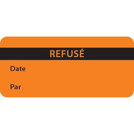 Rouleau de plaquettes d'inspection fluorescentes - Lot de 500 ex  - Orange