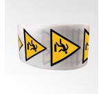 Rouleau pictos - Danger Trébuchement - W007 - ISO 7010 - 250 ex  - 100 mm